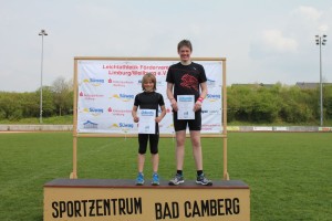 Zwei Strahlende Kreismeister vl. Maximilian Kaiser und Florian Hanz