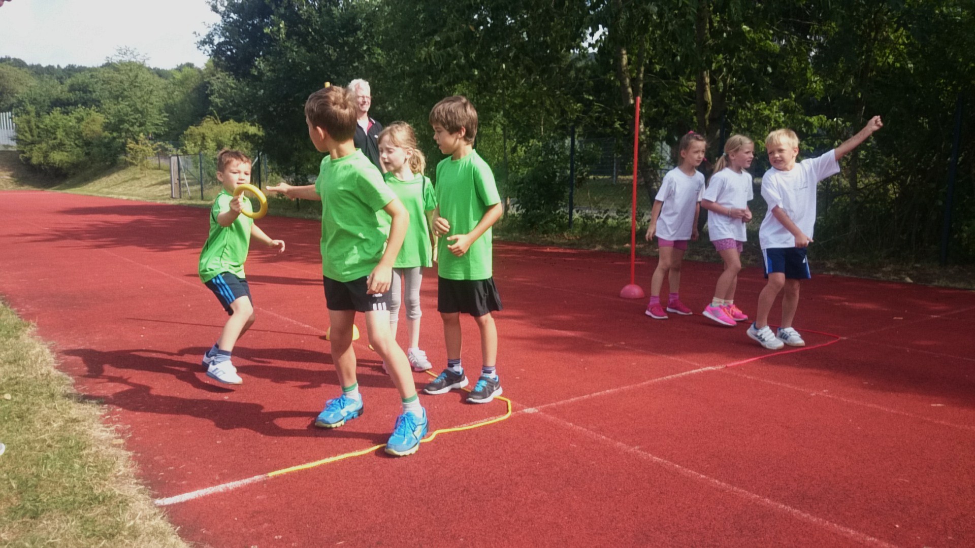 Hindernisstaffel -Wechsel