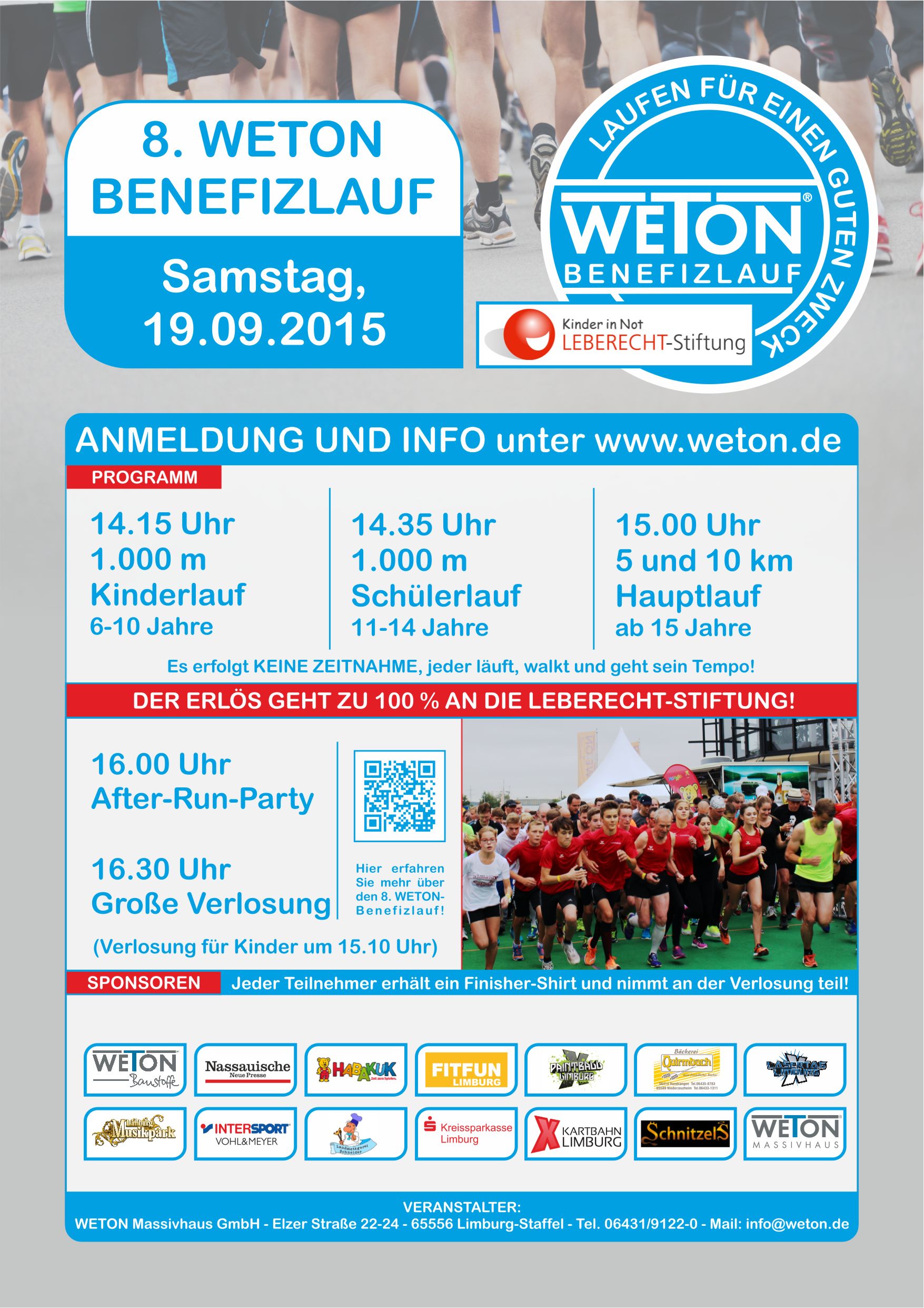 Hier erfahren Sie mehr. Ausschreibung, Anmeldung! Benefizlauf 2015